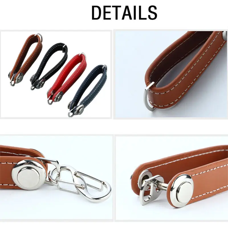 Custom Logo Leather Organizer, With Gift Box Men Women Car Charm Metal Personalized Blank PU Leather Keychain