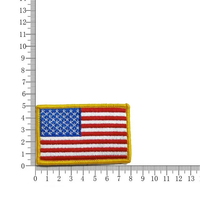 Customized High Quality US Flag Badge Embroidery american flag patch