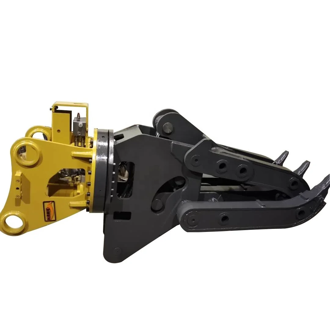 Hawk Mini Excavator with Hydraulic Grapples Box Teeth Single Ram Type Grab New Condition for Construction Farm and Home Use