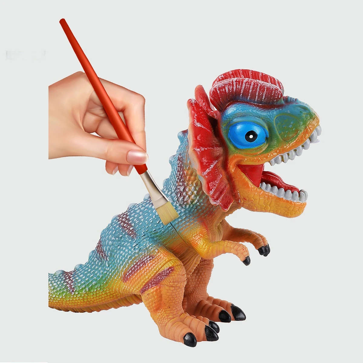 SY safe PVC kids education stretchy toy dinosaurs set soft rubber dinosaur toys with sound