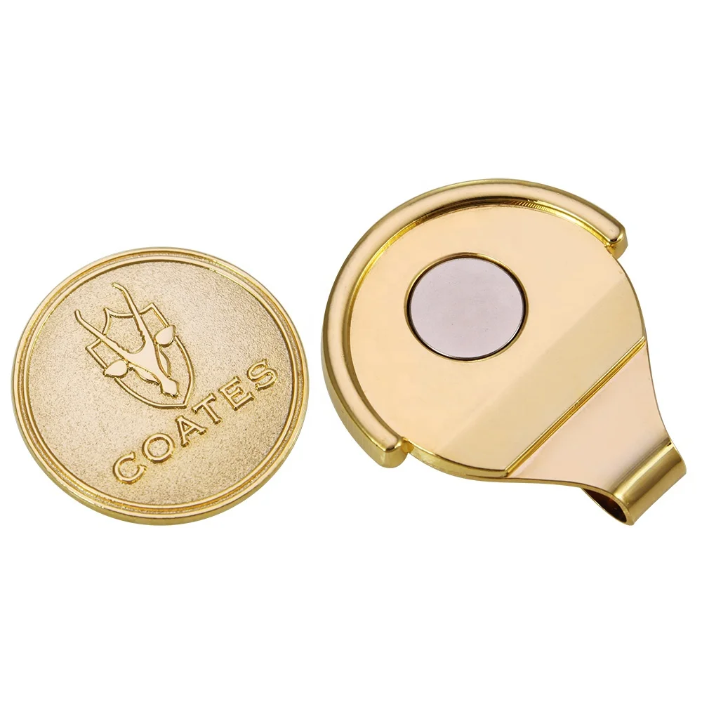 Wholesale Custom Golf Magnetic Ball Marker Hat Clip Cap Clip