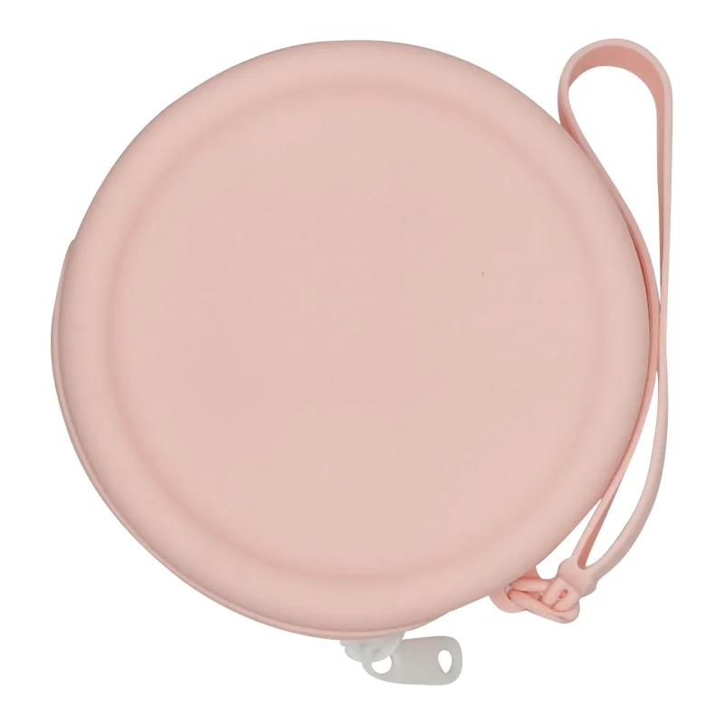 High Quality Custom LOGO Silicone Coin purse Cosmetic Bag Purse And Wrist Strap For Portable Small Round Coin Bag