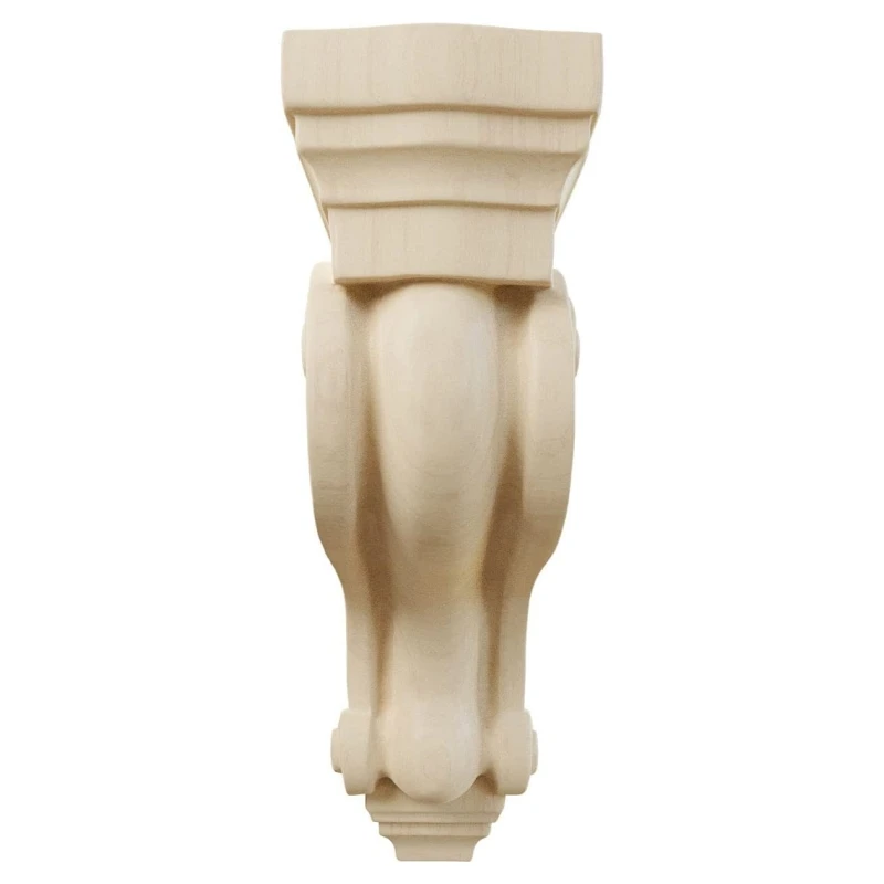 Boston Scroll Wood Corbels Hardwood Unfinished Decorative Pine Corbels for Countertops Fireplace Mantel Shelves Home Improvement
