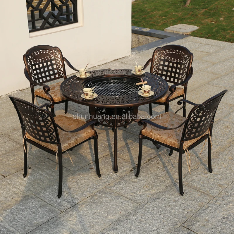 Modern design outdoor patio furniture aluminium dining set in hot sale