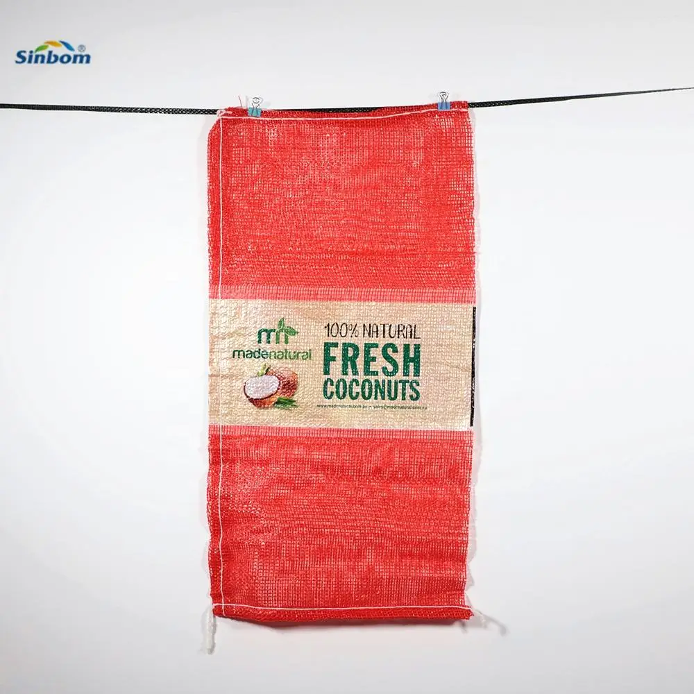 50*80cm PP PE Plastic Knitted Leno Raschel Packing Mesh Net Bags with UV protection