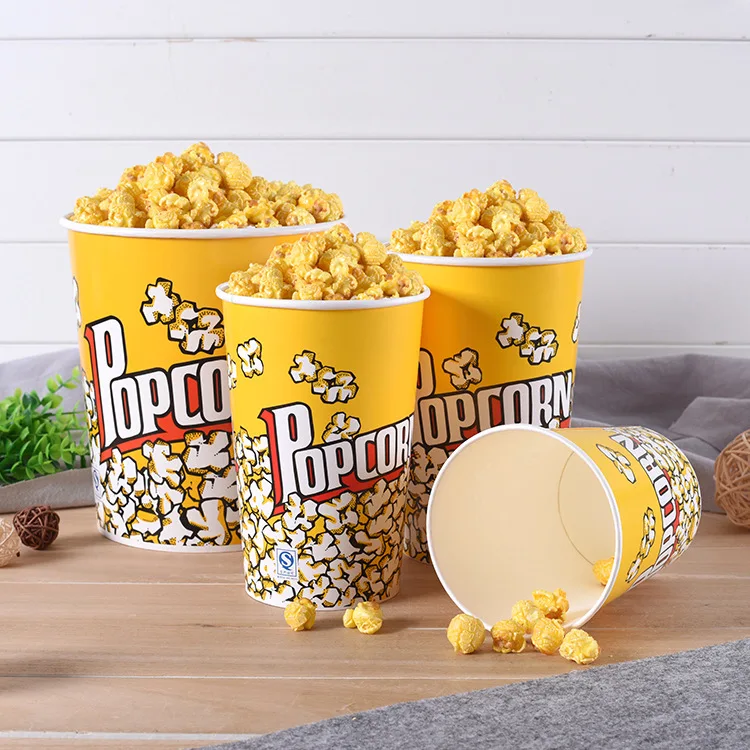 custom big capacity popcorn packing bucket modern style dishwasher pop corn paper bucket
