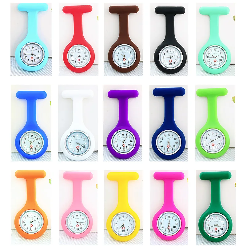  Multi Color Quartz Watch Women Breast Pockets Nurses Fob Brooch