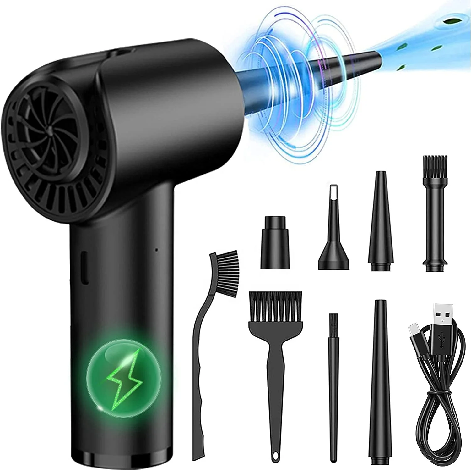 6000mah 51000RPM Electric No Canned Air Duster Blower for Computer Keyboard Cleaner Cordless Rechargeable Air Duster Spray