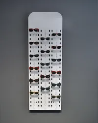 Acrylic Wall Mount Eyewear Display Rack Stand for 60 pairs of glasses