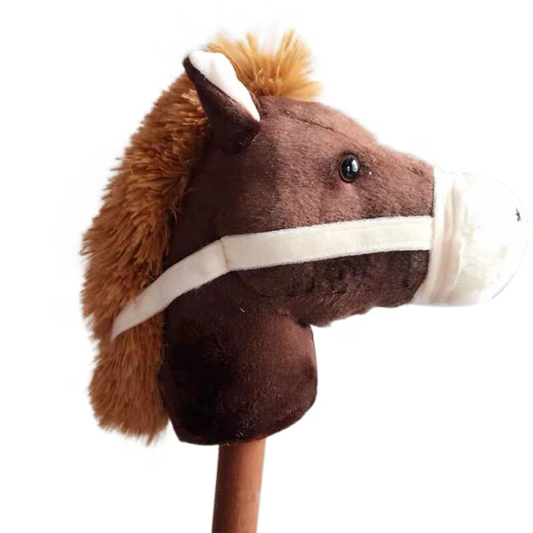 plush stick model horse toys kids baby stick riding horse toy children plush stuffed toys