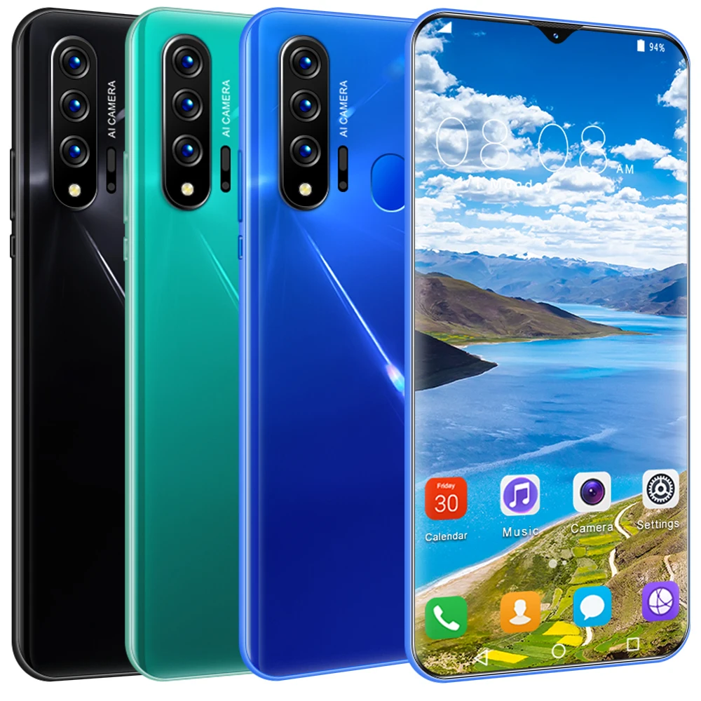 Wholesale lot 6.5 inch lcd screen 8gb ram+512gb rom dual cameras dual sim card 5g network android smart mobile phone