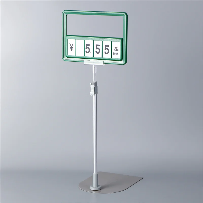 A4 POP poster price label holder advertising sign display stand plastic poster frame stand for Supermarket Display