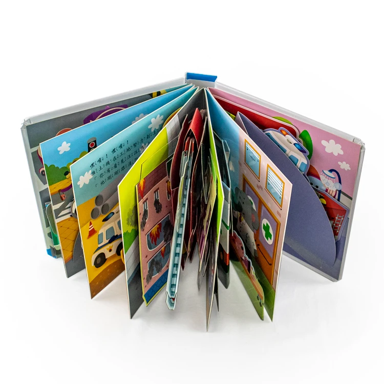 Hot Selling 3D Books Kids Traffic Safty Learning Custom ODM OEM pop up Board Book