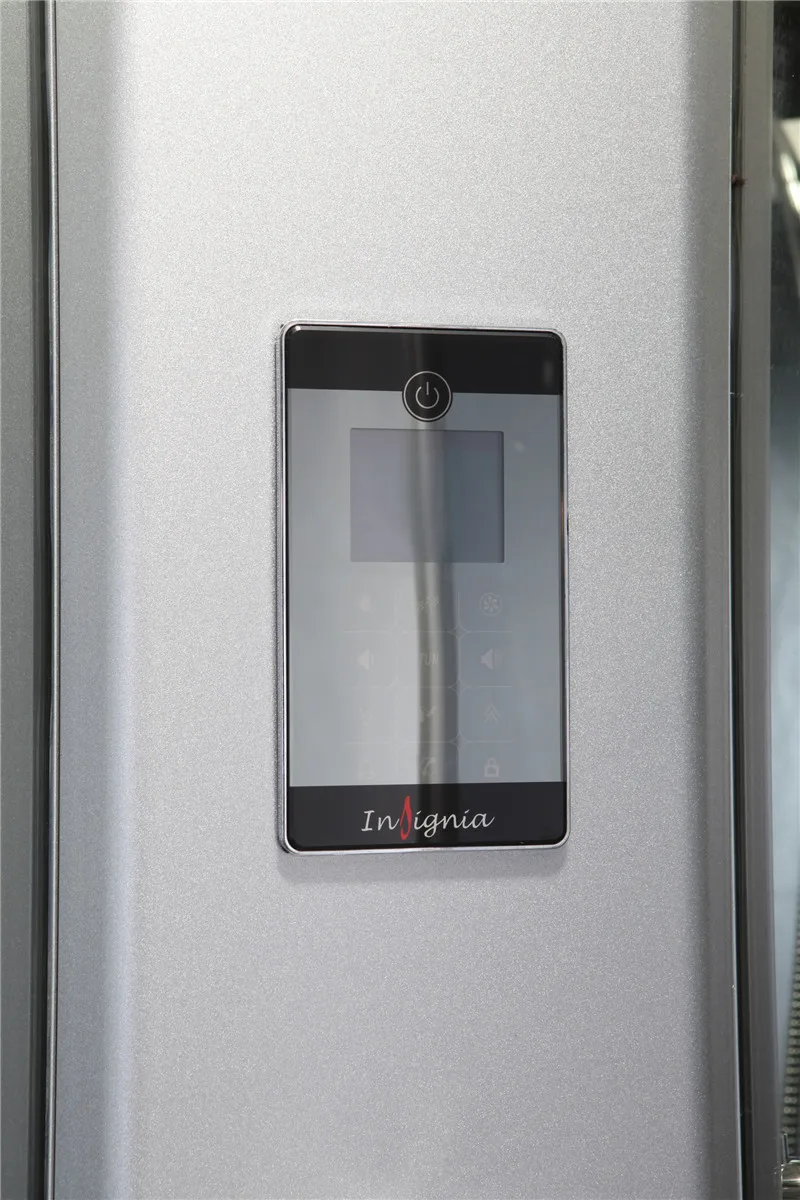 Quadrant Shape Glass Shower Stalls France Style Baignoire With LED Light and Folding Seat JS-532L