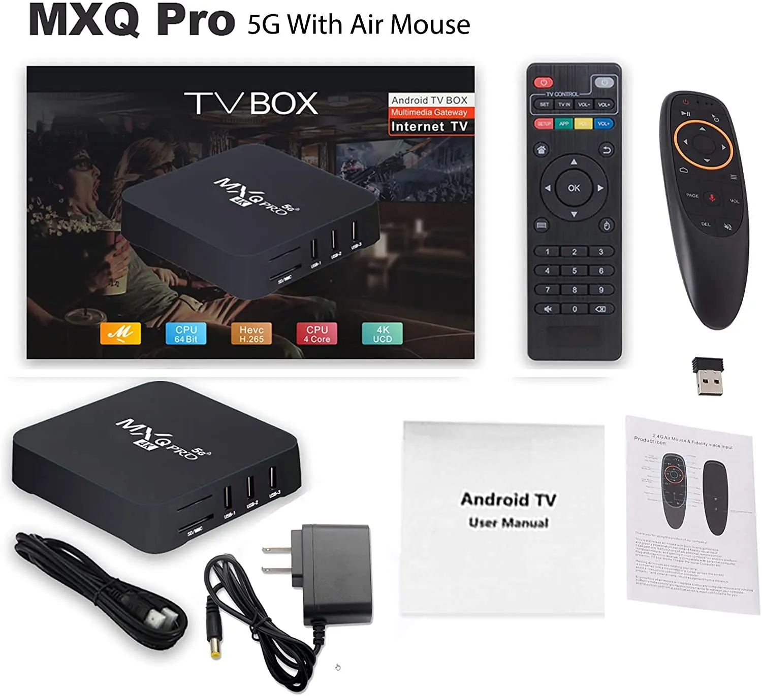 MX Q Pro 5G Android 11.1 TV Box 2023 Upgraded Version Ram 2GB ROM 16GB Android Smart Box 4K HD Dual Band 2.4G/5.8G WiFi