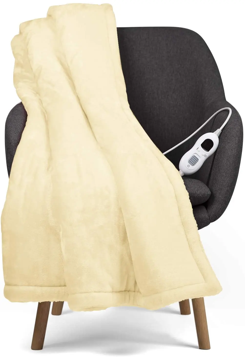 Heated Electric Blanket Throw, Soft Silky Double-Layer Flannel Fast Warming Heater Blankets