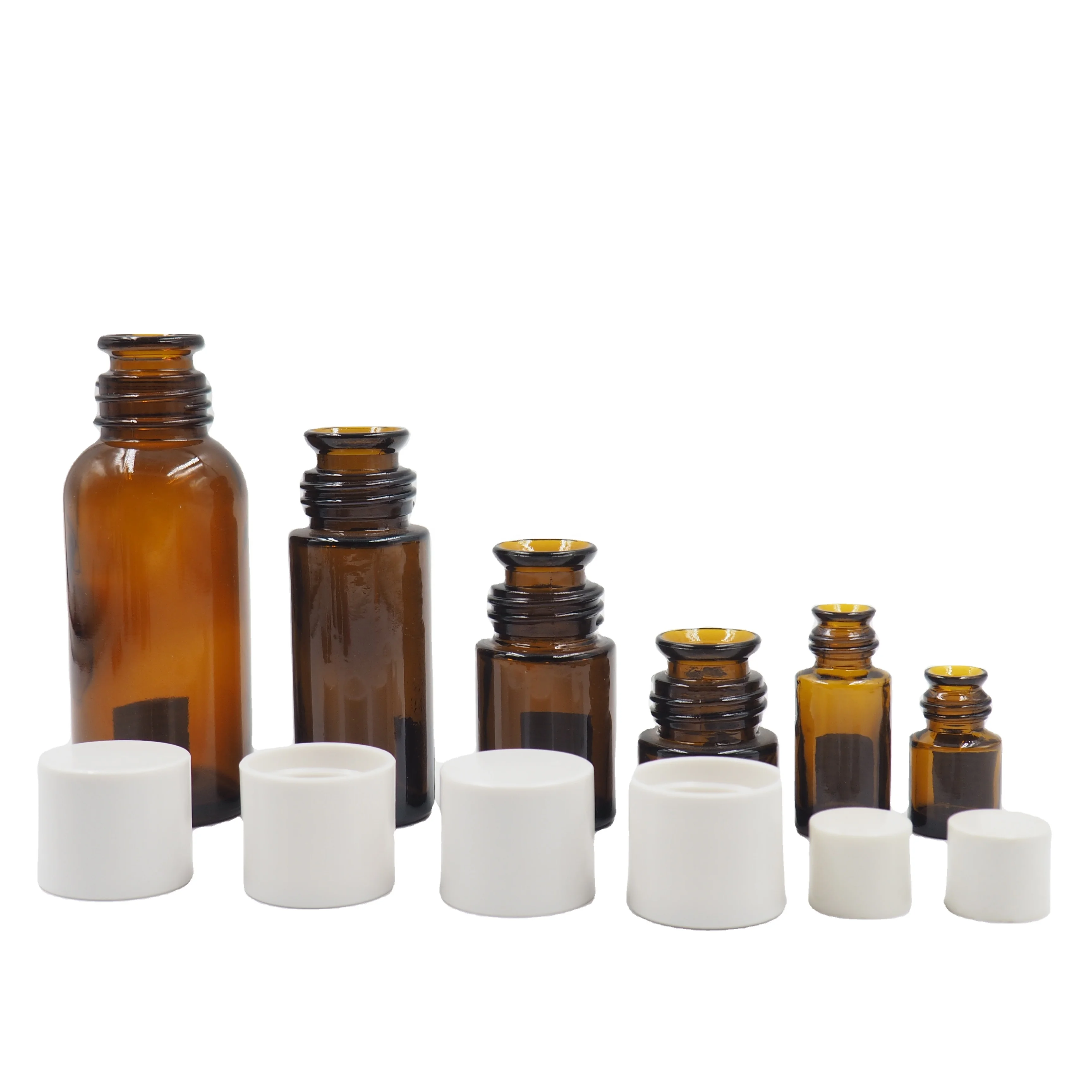 Wholesale Customized Aromatic Fragrance Bell Mouth Brown Amber Glass Bottle with Bakelite Cap