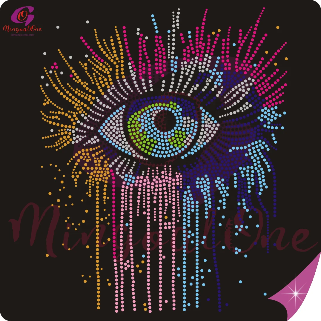 Customized Good Quality Rhinestone Transfer Popular Rhinestone Heat Transfer for T Shirt Clothing