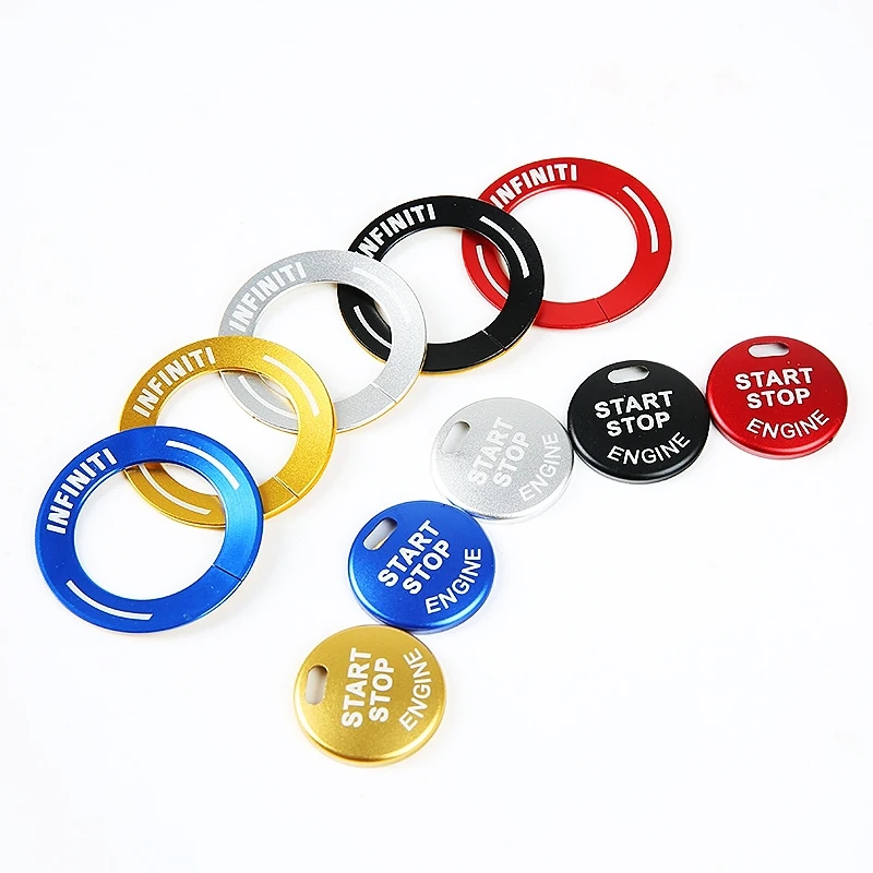 
Factory direct sales apply to Infiniti Q50Q50LQX60Q70LQ60 one-key start decorative ring aluminum alloy ignition ring wholesale 