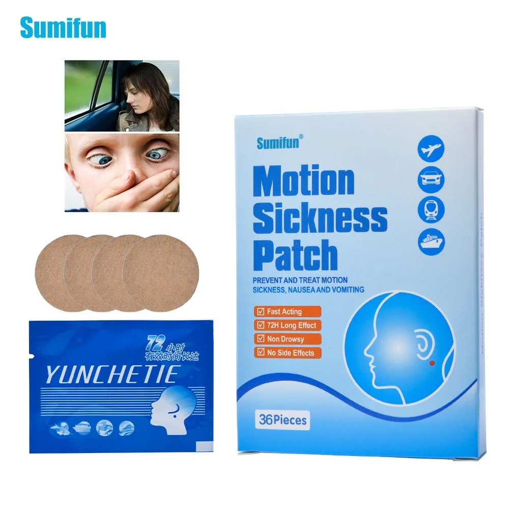 OEM Custom Chinese Herbal Adult Anti Motion Sickness Sticker Non Drowsy Motion Sickness Relief Patches for Car and Bus Motion