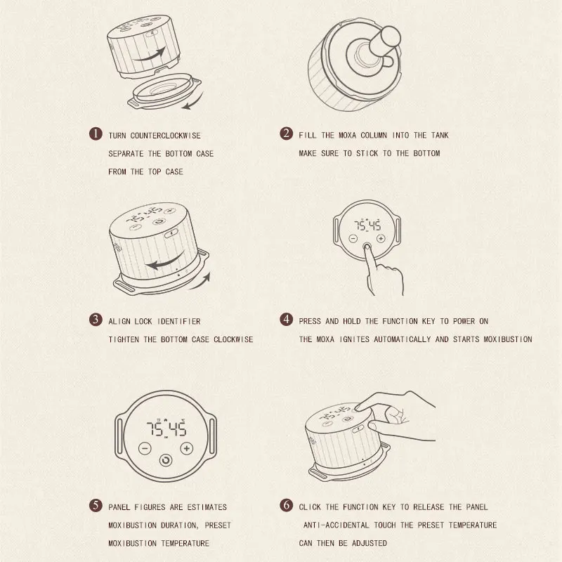 Techlove Portable Home Auto Ignition Beauty Salon Slight Smoke Equipments Of Traditional Chinese Medicine Moxibustion Box