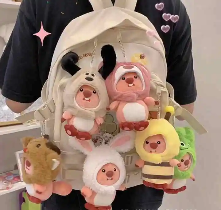Yulia355 2025 Cartoon LOOPY cross-dress stuffed Animal toy Little Beaver keychain Toy Figure claw Machine toys Factory wholesale