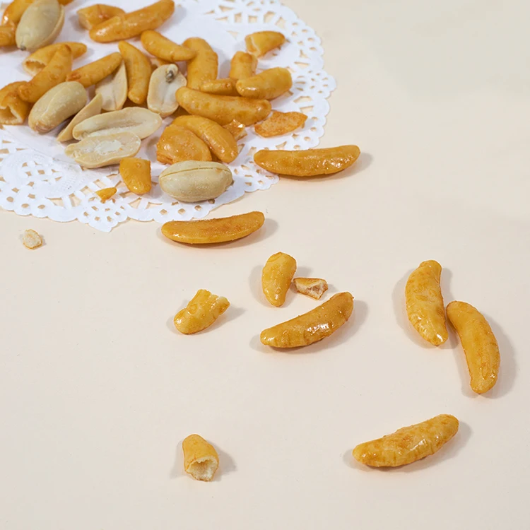 japanese Rich rice aroma logo customized original tomato wasabi flavor kaki no tane coated peanuts snacks