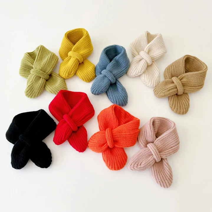 Y-Z Fashion designer Baby christmas winter scarves knitted wool neck warm acrylic long scarf 2024