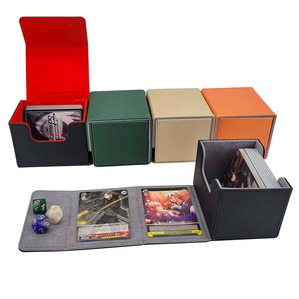 Hot Sale Card Deck Boxes with Magnetic Locking Horizontal Trading Card Case Custom Deck Box for for UG/Magic/Yugioh/TCG
