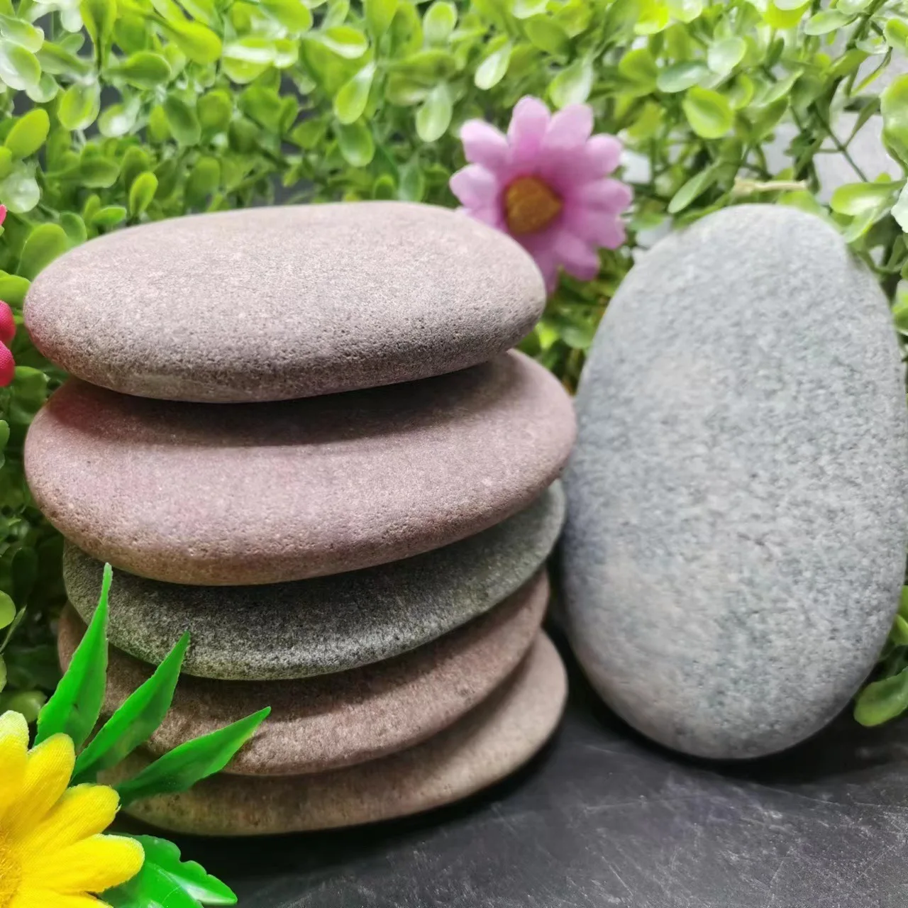 Natural Beach Kids Color Clay Painting Rock Pebbles Colored Flat Large River Rock Types Of Pebble Stones For Gardens Landscape