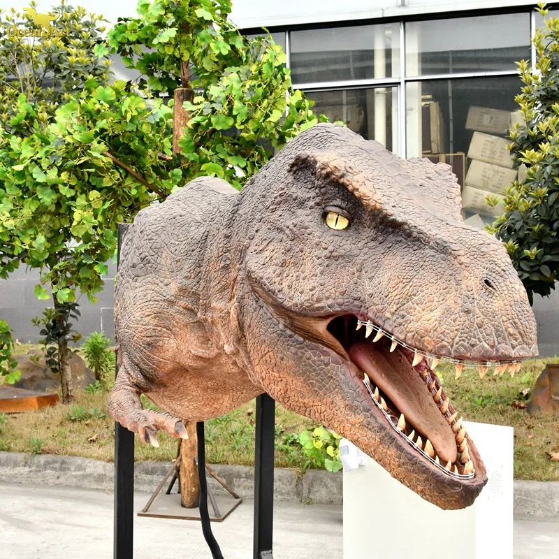 Лучшая Реалистичная голова динозавра из стекловолокна t-rex