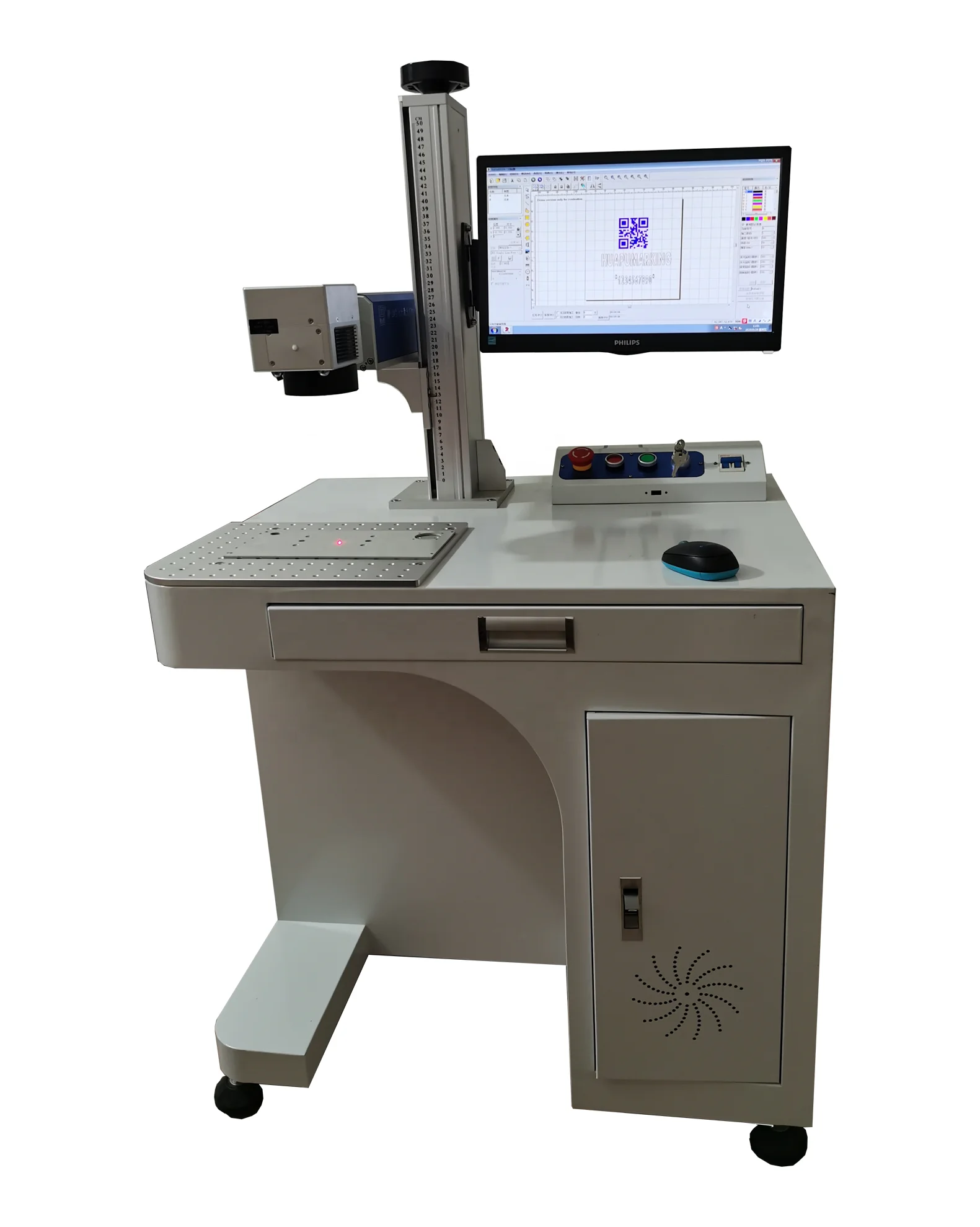 HUAPU LXDBL1T20 вин гравировальный станок волоконно-лазерная маркировочная машина 30 Вт УФ лазерная маркировочная система