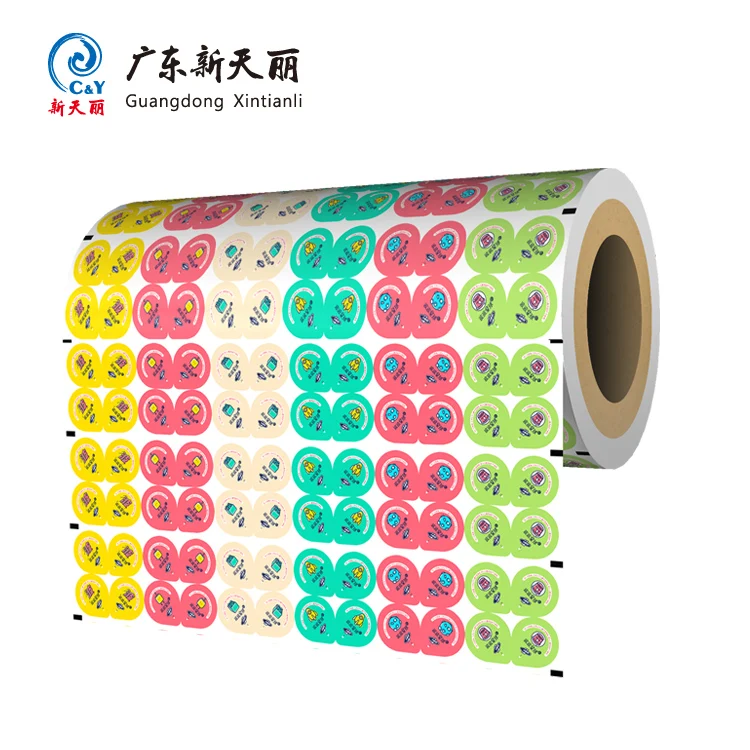 custom logo pp cup sealing film easy peel bubble tea plastic cup sealing film peelable beverage cups plastic cover