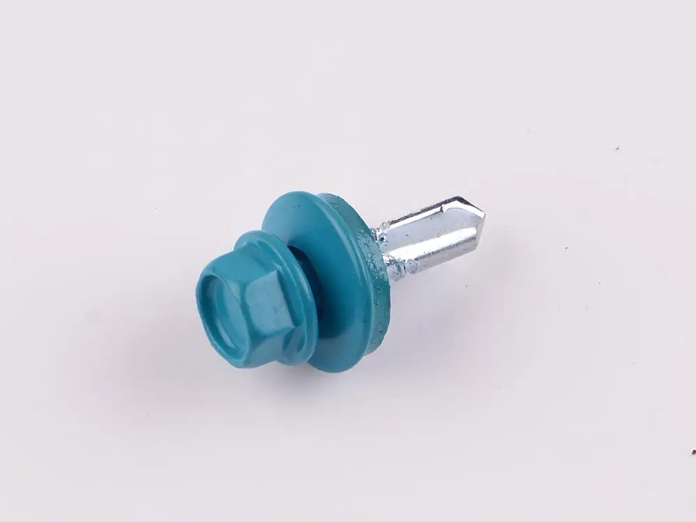 Hex Head Self Drilling Screws with Color Painted Head