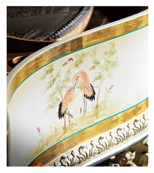 Classic Elegant Louis Style Art Deco Handpainted Parlor Grand Piano