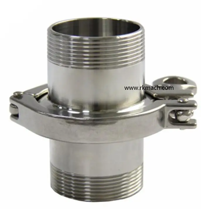 food industry stainless steel 304 DN20 Tri Clamp Male Thread Ferrule Adapter