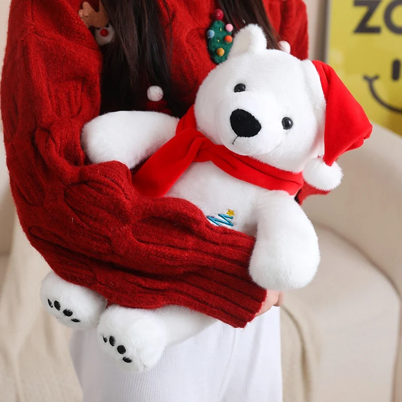 YSTPLT Christmas White Polar Bear Plush Giant Plush ToySuper Soft Plush Polar Bears Stuffed Animal Toy