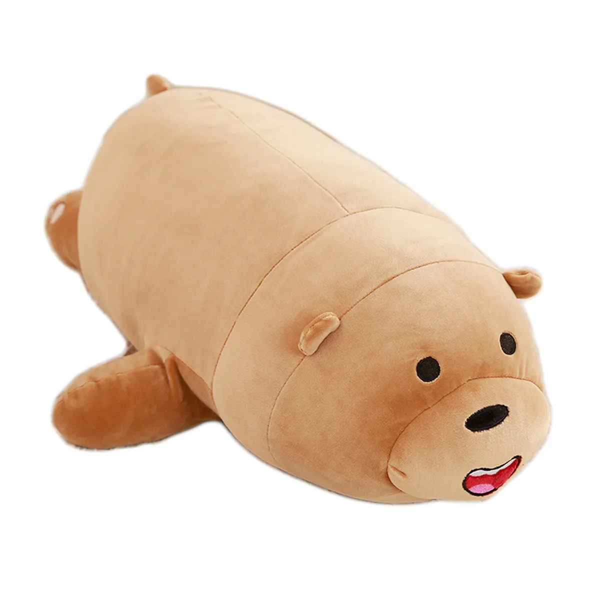 Cute Bare Bear Doll Soft Panda White Polar Bear Pillow Plush Toy Grab Machine Doll Long Pillow Products