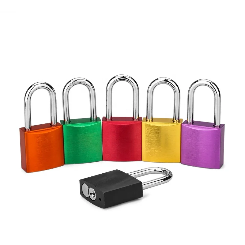 Compact anodized Protect steel shackle Anodized aluminium safety padlock with master key for Overhaul of industrial equipment