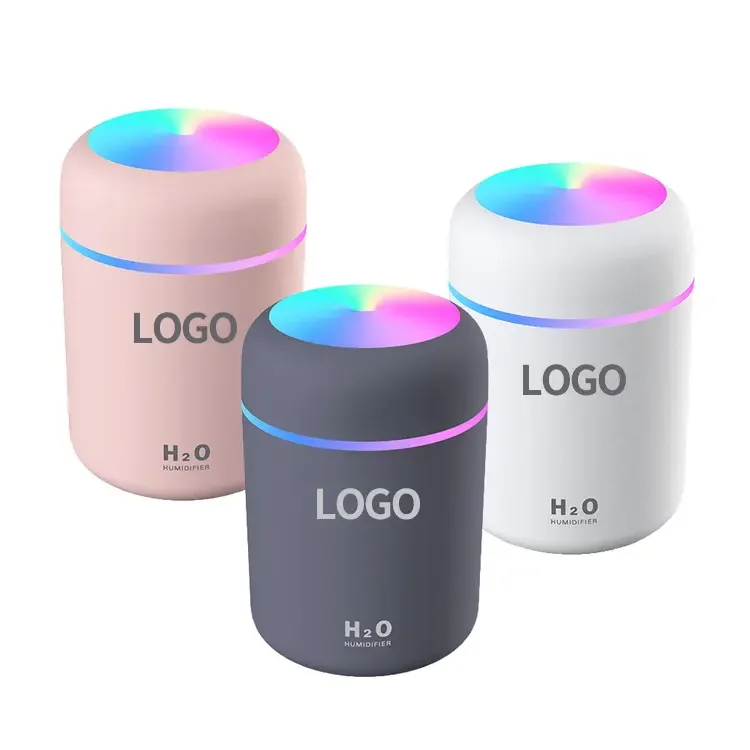 Hot Selling 300ml Mini Room Atomizer Car Humidifier Led Light Smart Ultrasonic Usb Home H2o Air Humidifier