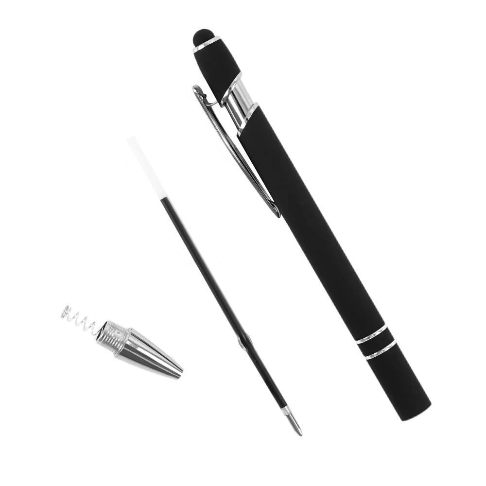 Hot Selling Metal Black or Blue Ink 1.0mm Ballpoint Pen Advertising for Office and School