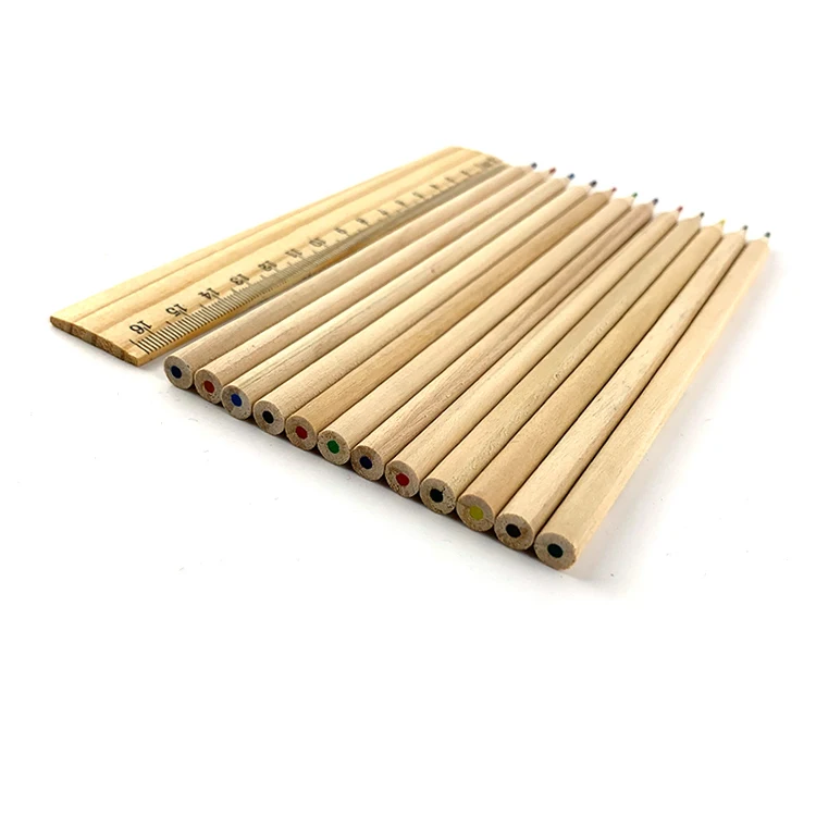 Artist 7 Inch Promotional Drawing Lead Wooden Colors Pencils with 12 Colors