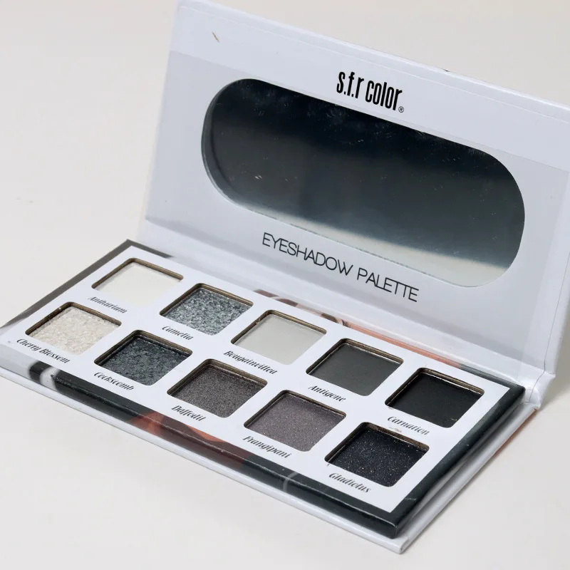 10 colours Cosmetic Makeup Eyeshadow Metallic Shimmer Eye Shadow Palette SFR Color Wholesale