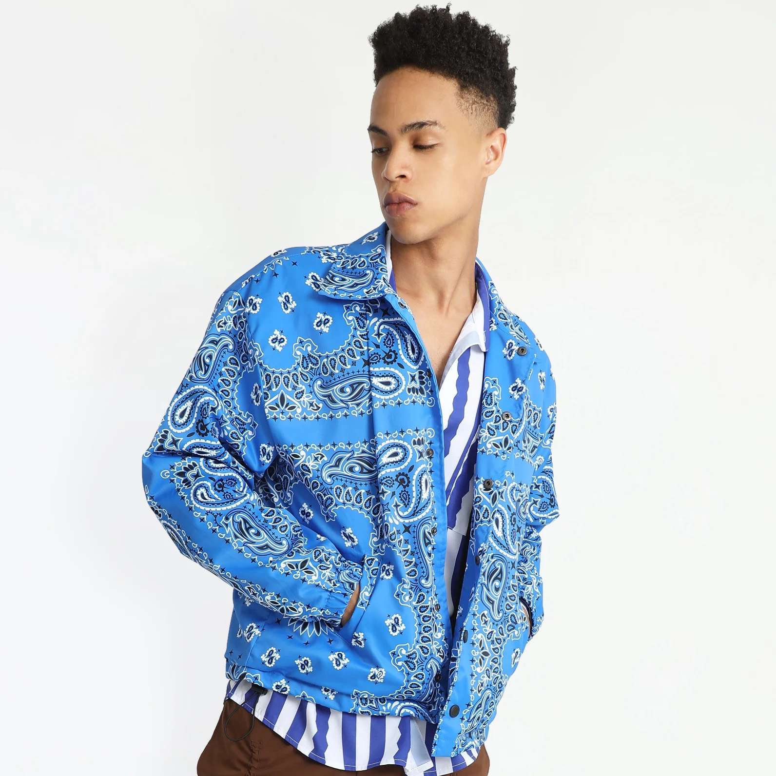 Мужская рубашка-Бандана с принтом Пейсли