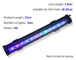 Fish tank LED bubble light colorful light with aquarium remote control color-changing diving light