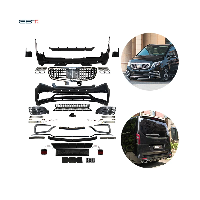GBT LM Upgrade Parts Bumper Grilles Accessories For 2016-ON Mercedes Benz V Class W447 Vito Facelift Body Kit