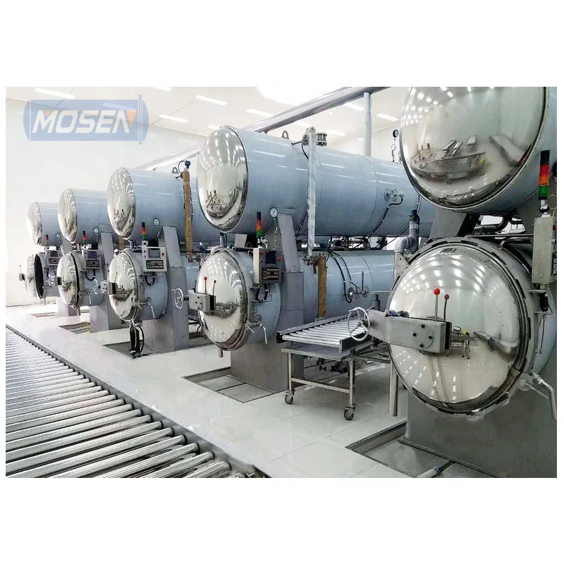 industrial steam rotary food retort machine sterilizing for Olive Canned Pineapple