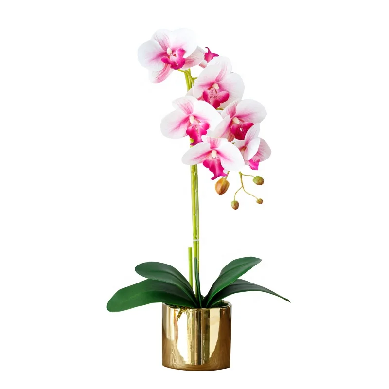 
Wholesale pots flower artificial butterfly orchid flower bonsai for home decoration 