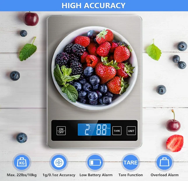 
Electronic kitchen scale, digital kitchen scale weight grams and ounces for cooking and baking, 