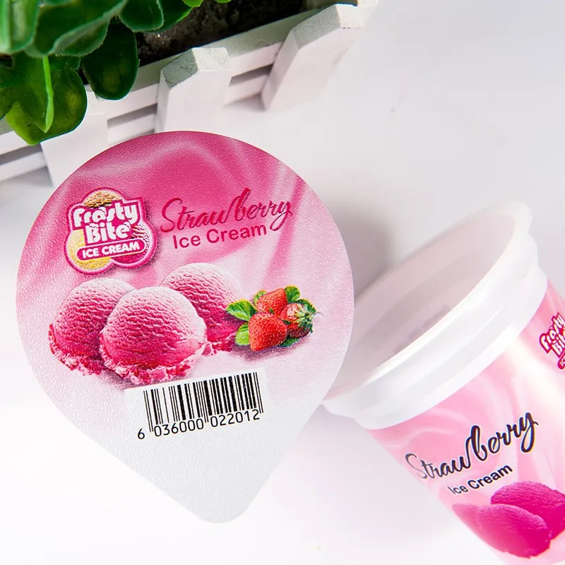 Big Mouth Food Grade Yogurt Foil Lid Packaging And White PS Yoghurt Cup Container for Chinese Hot Pot Sauce/Yaourt/Jam/Ice cream